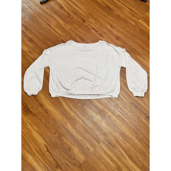 NWOT! Ivory Ella Long Sleeve Cropped Top Size Small in Light Pink - Picture 1 of 4